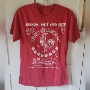 Ripple Junction T-Shirt Unisex S Red Sriracha Hot Chili Sauce Short Sleeve Tee